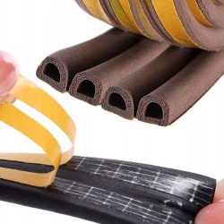 shumee Samolepilno gumijasto tesnilo tip D rjava 100m EPDM