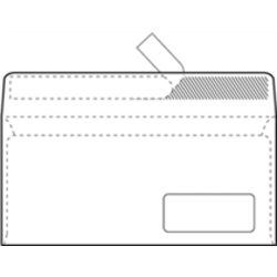 Kuverta amerikanka, 230 x 110 mm, s lijevim prozorom, 500 komada