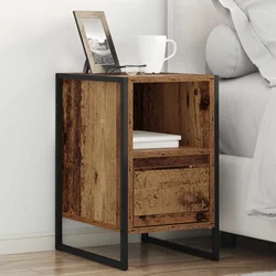Noćni ormarić s ladicama 2 pcs Staro drvo 39,5 x 30 x 50 cm