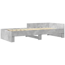 Vidaxl Posteljni okvir betonsko siv 90x190 cm inženirski les