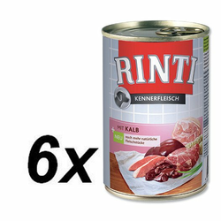 Rinti mokra hrana pse, teletina, 6 x 400 g