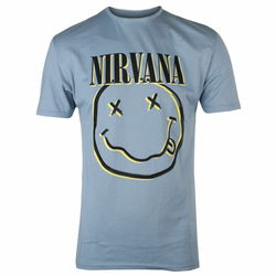 Metal majica moška Nirvana - Inverse Smiley - ROCK OFF - NIRVTS13MBL