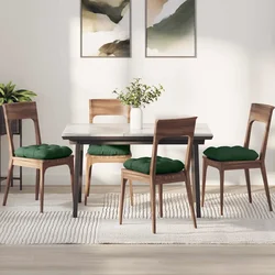 Jastučići za sjedenje 4 pcs Tamnozelena 45 x 45 cm