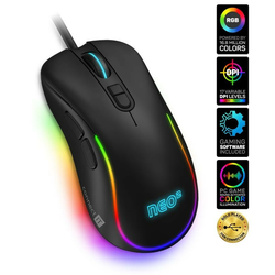 CONNECT IT CMO-3589-BK - LED RGB žični gejmerski miš 200-7200 DPI crna
