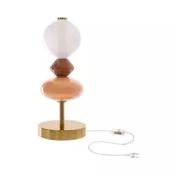 LED stona lampa FLORES LED/10W/230V zlatna/narandžasta/smeđa
