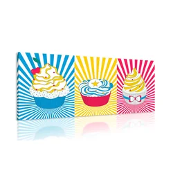 Slika pop art cupcakes - 140x70