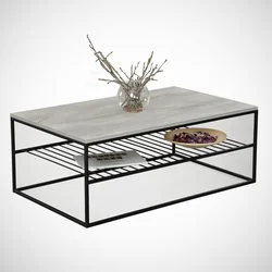 Hanah Home Klub sto Etna 95x43x55cm Sivi