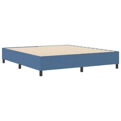Vidaxl Platforma postelja Modra 180 x 200 cm Žametna tkanina