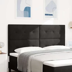 LED glava kreveta s LED trakama Crna 180 cm Baršun