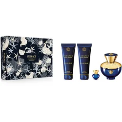 Versace Dylan Blue Pour Femme Ženski poklon set (EDP 100Ml + Losion za telo 100Ml + Gel za tuširanje 100Ml + EDP 5Ml) 7020635
