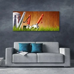 tulup.si Slika na platnu Grass nature orodja 140x70 cm