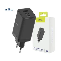 Allity ATC-01-65WACC punjač GaN PD QC (C-C-A) crni ( 21377 )
