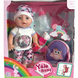 Lutka koja piški Yala Baby - S ruksakom, 35 cm