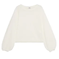 Cropp - Glatki džemper - white