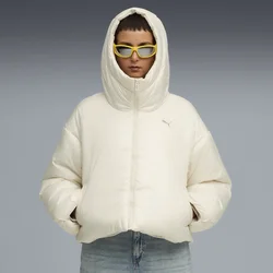 Puma jakna Puma Wardrobe Ess Shiny Hooded Padded Jacket za žene