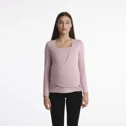 Rang Ženska majica dugih rukava za trudnice Amal, Roze