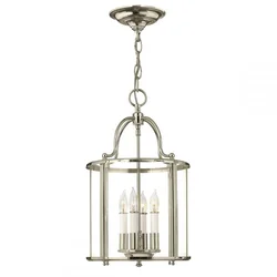 Hinkley HK-GENTRY-P-M-PN - Luster na lancu GENTRY 4xE14/60W/230V, sjajni hrom