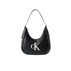 Ročna torba Calvin Klein Bold Ck Crescent LV04F3427G Črna