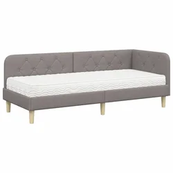 Vidaxl Kotna postelja Taupe 80 x 200 cm blago