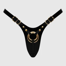 strap-on-me Leatherette Harness Fabulous One Size Black Glossy