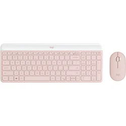 Logitech MK470 wireless desktop US roze tastatura + miš