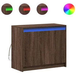 Komoda s LED boja smeđeg hrasta 72x34x61 cm konstruirano drvo