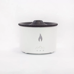 Električni aroma difuzor bele barve - vulkan/plamen