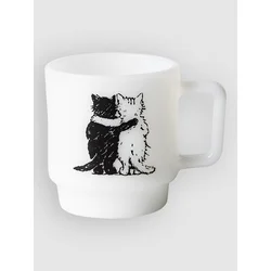 Carhartt WIP Hugging Cats Glass Mug white