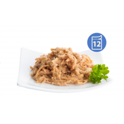 Nuevo DELICIOUS Vlažna hrana ćureći fileti sa tunom, mačijom travom i uljem semena lana 85g x 12 kom. pakovanje