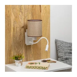 Brilagi - LED zidna lampa NUBILA 1xE27/25W/230V + LED/3W bela/braon