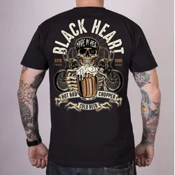 Ulična majica moška - BEER BIKER - BLACK HEART - 14017