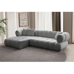 Atelier del Sofa Ugaona garnitura na razvlačenje Petra Left, 280 x 170 x 90 cm, Siva