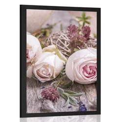 Plakat slavnostna kompozicija vrtnic - 30x45 no frame