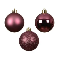 Set novogodišnjih ukrasa 023038, 10 Komada, 6 cm, Ljubičasti