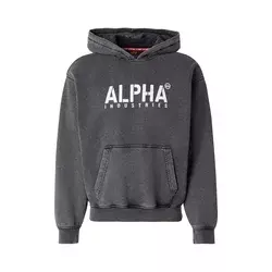 ALPHA INDUSTRIES Majica Stencil črna/bela