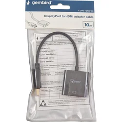 A-DPM-HDMIF-08 ** Gembird DisplayPort v1 to HDMI adapter cable, black(alt A-DPM-HDMIF-002)(239)
