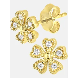 DIAMANT LETERNEL Uhani zlato-rumena