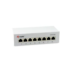 Equip Equip 326521 patch panel, 8 portov, Cat6a, siv