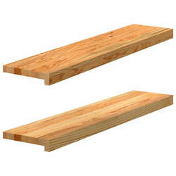 Prozorske klupice 2 kom svijetlosmeđe 90x20x2 cm masivne hrast