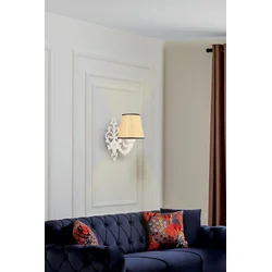 Opviq Zidna lampa Lily Coral, 15x10x13cm, IP20, Bež-Bela