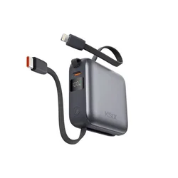 KSIX BPB10PD22INTG 10000mAh MINI POWERBANK 22.5W, LED DISPLAY+KABL USB-C I LIGHTNING
