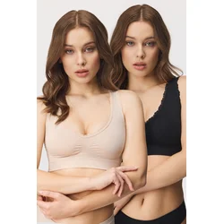 2 PACK nepodloženi modrček Elin