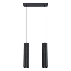 Sollux SL.1574 - Viseći luster na sajli KARBON 2xGU10/10W/230V crni