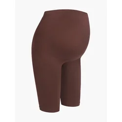 cfab Hlače Seamless Umstandsshorts mit hohem Bund rjava