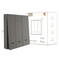 SMART ZIGBEE MOES PAMETNI PREKIDAC SA 3 PREKIDACA SIVI ZS-B-EU3-GY-MS