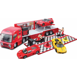 Bburago PLAY 1:43 Ferrari Race & Play Racing Hauler