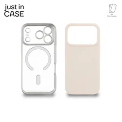 Just in case 2u1 Extra case MAG MIX PLUS paket maski za telefon za iPhone 17 Pro SREBRNI ( MAGPL123SL )