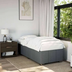 vidaXL Posteljni okvir temno siv 90x190 cm blago