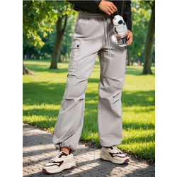Sinsay - Parachute pantalone - svetlo siva