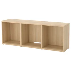 BESTA TV stalaža, belo b. im. hrastovine, 180x40x64 cm